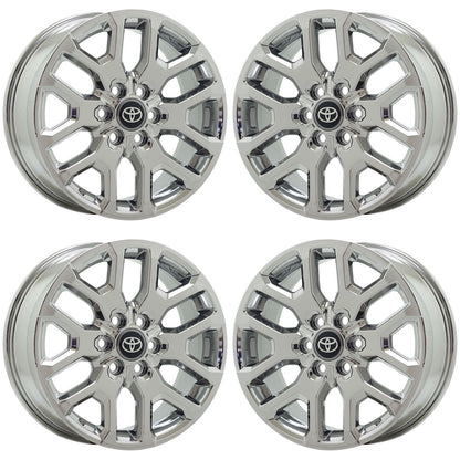 20" Toyota Sequoia Tundra PVD Chrome wheels rims Factory OEM set 75277 EXCHANGE