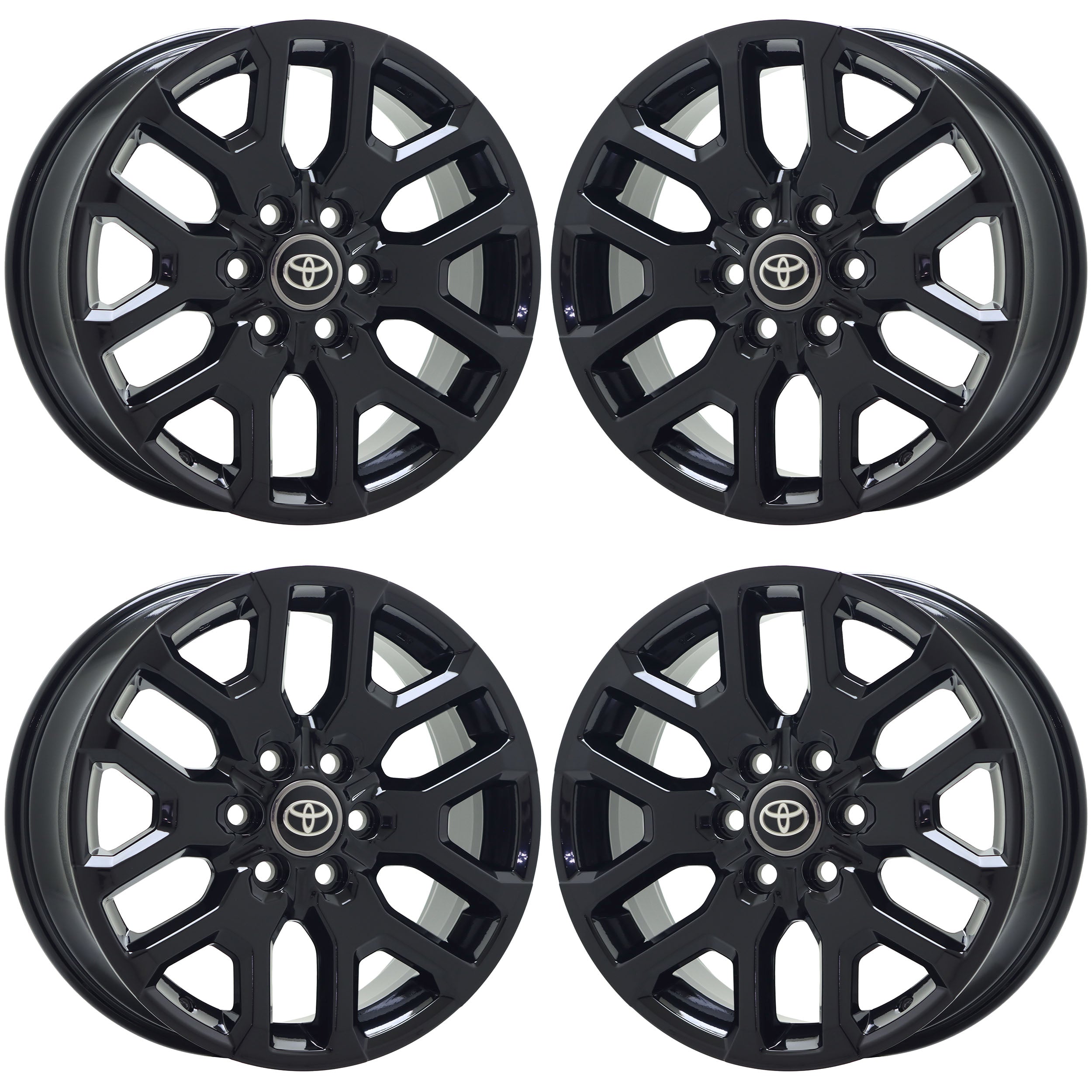 20" Toyota Sequoia Tundra Gloss Black wheels rims Factory OEM set 75277 EXCHANGE