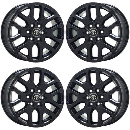 20" Toyota Sequoia Tundra Gloss Black wheels rims Factory OEM set 75277 EXCHANGE