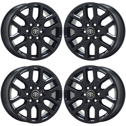 20" Toyota Sequoia Tundra Gloss Black wheels rims Factory OEM set 75277 EXCHANGE