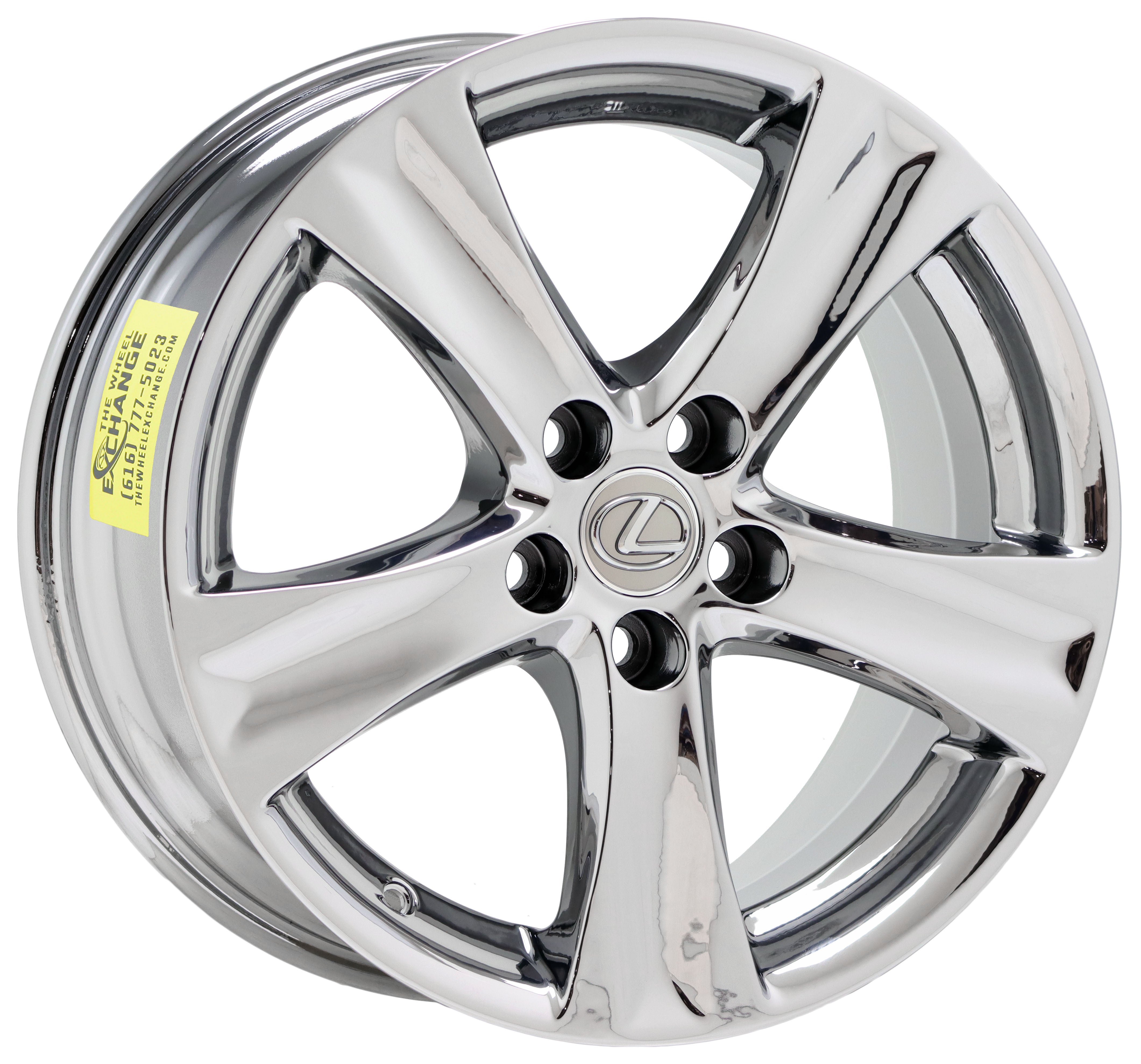 18x8.5" Lexus IS250 IS350 REAR Bright Chrome Wheel Rim Factory OEM set 74239