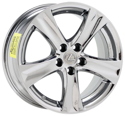 18x8.5" Lexus IS250 IS350 REAR Bright Chrome Wheel Rim Factory OEM set 74239