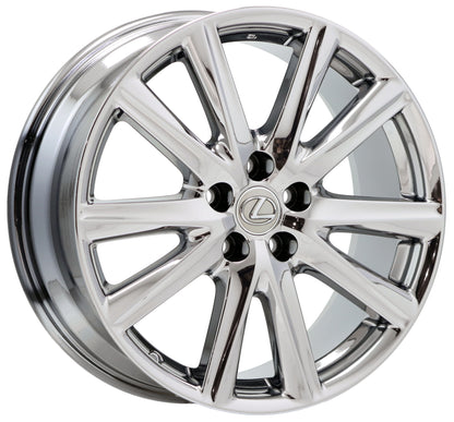 19" Lexus GS350 GS450 F-Sport Bright Chrome wheel rim Factory OEM 19" 74296