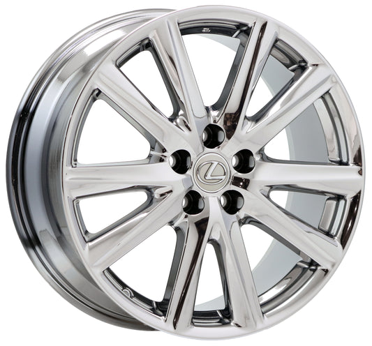 19" Lexus GS350 GS450 F-Sport Bright Chrome wheel rim Factory OEM 19" 74296