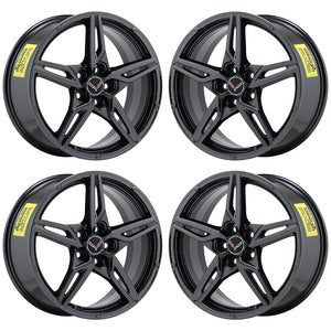 19x8.5" 20x11" Corvette C8 Black Chrome wheels Factory OEM 14007 14008 EXCHANGE
