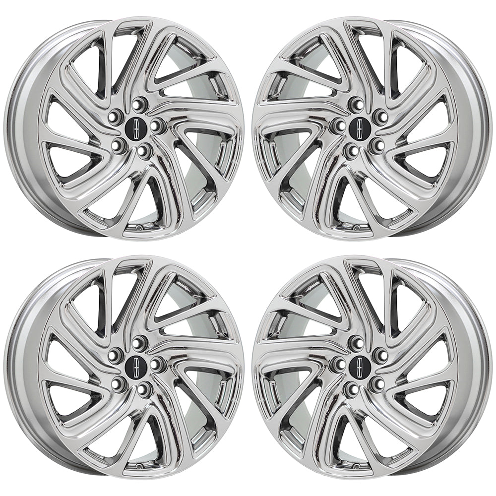 19" Lincoln Aviator Bright Chrome wheels rims Factory OEM set 10187