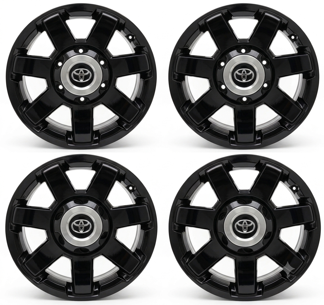 17" Toyota 4Runner Gloss Black wheels rims Factory OEM set 4 75154