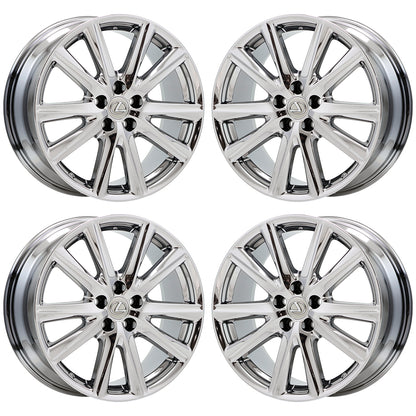 19" Lexus GS350 GS450 Bright Chrome wheel rim Factory OEM 74296 74270 EXCHANGE