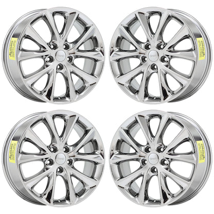 20" Jeep Grand Cherokee Bright Chrome wheels rims Factory OEM set 4 2496