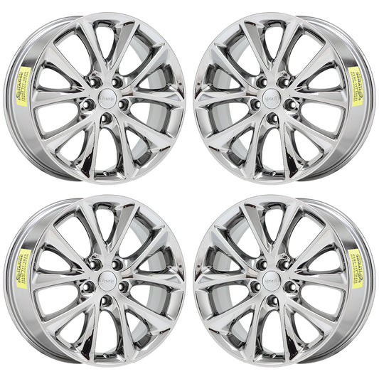 20" Jeep Grand Cherokee Bright Chrome wheels rims Factory OEM set 4 2496