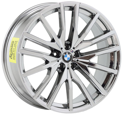 22" BMW X5 X6 X5M X7 G05 G06 742M Bright Chrome wheel OEM 86471 86474 EXCHANGE