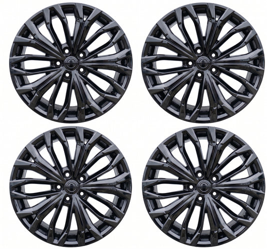 19x7.5" Nissan Rogue Gloss Black wheels rims Factory OEM set 62883 2024-2026