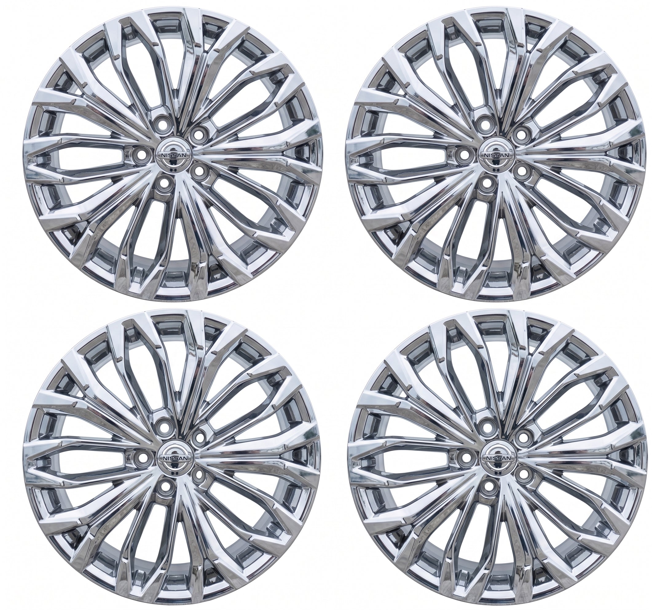 19x7.5" Nissan Rogue Bright Chrome wheels rims Factory OEM set 62883 EXCHANGE