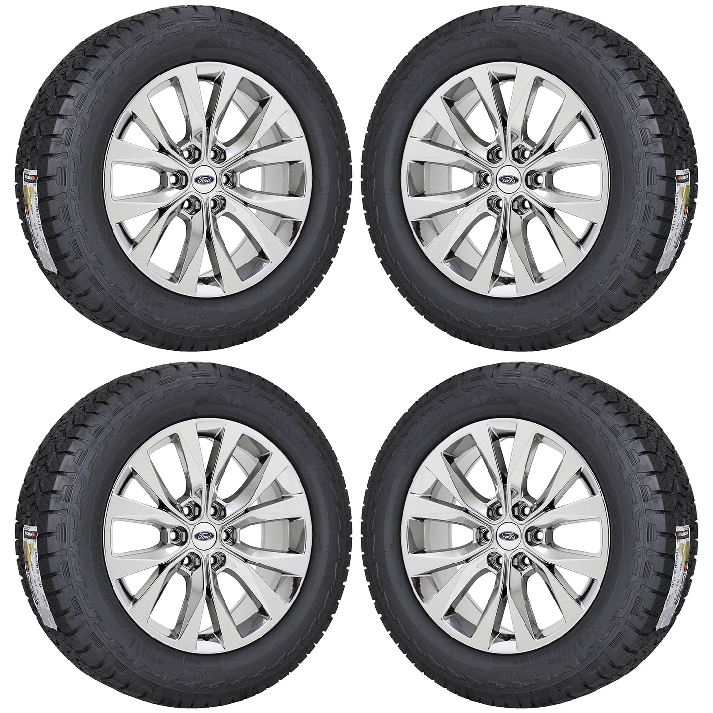20" Ford F150 Expedition Bright Chrome Wheels Rims Factory Hankook Tires 10003