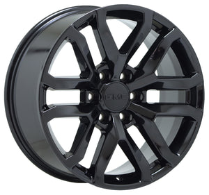 20" GMC Sierra Yukon 1500 black wheels rims Factory OEM 2019 2020 GM set 4 5924
