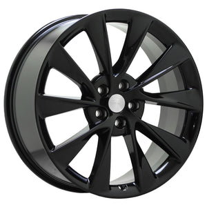EXCHANGE 21" Tesla Model S Black wheels rims Factory OEM set 96249 96250