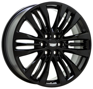 20" Cadillac XT5 Gloss Black wheels rims Factory OEM set 4801